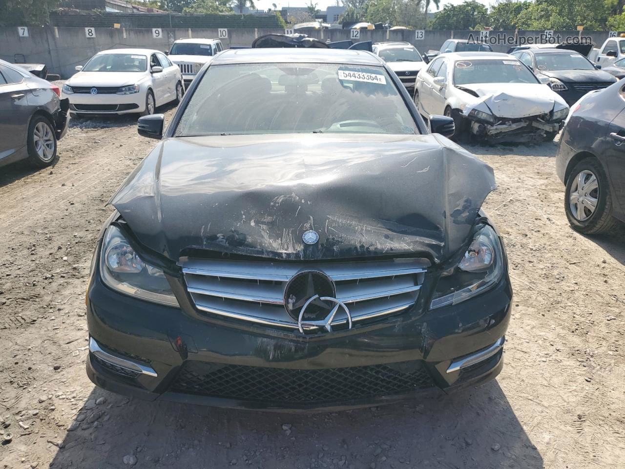 2012 Mercedes-benz C 300 4matic Black vin: WDDGF8BB6CR232831