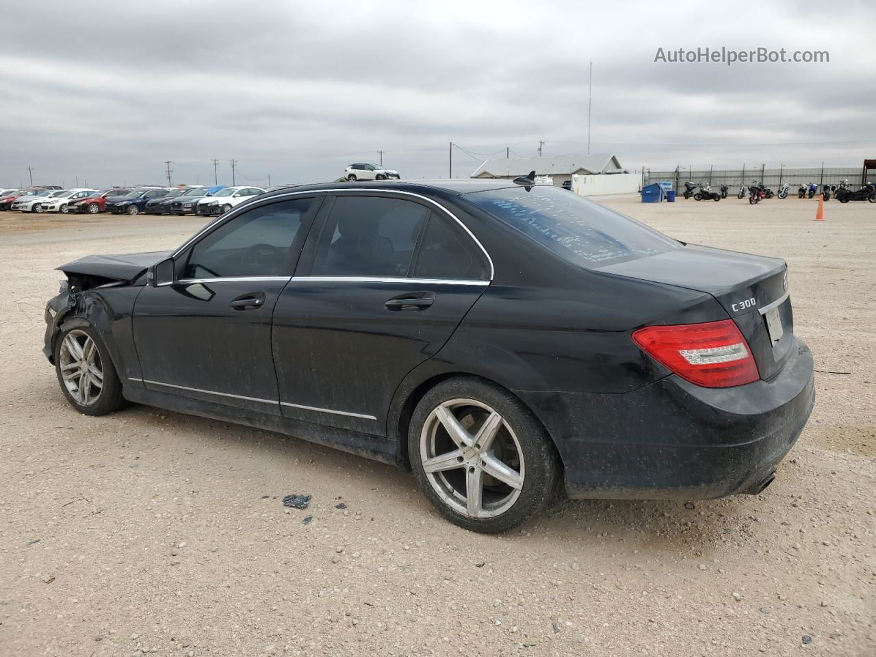 2012 Mercedes-benz C 300 4matic Black vin: WDDGF8BB7CR193893