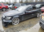 2012 Mercedes-benz C 300 4matic Black vin: WDDGF8BB7CR198043