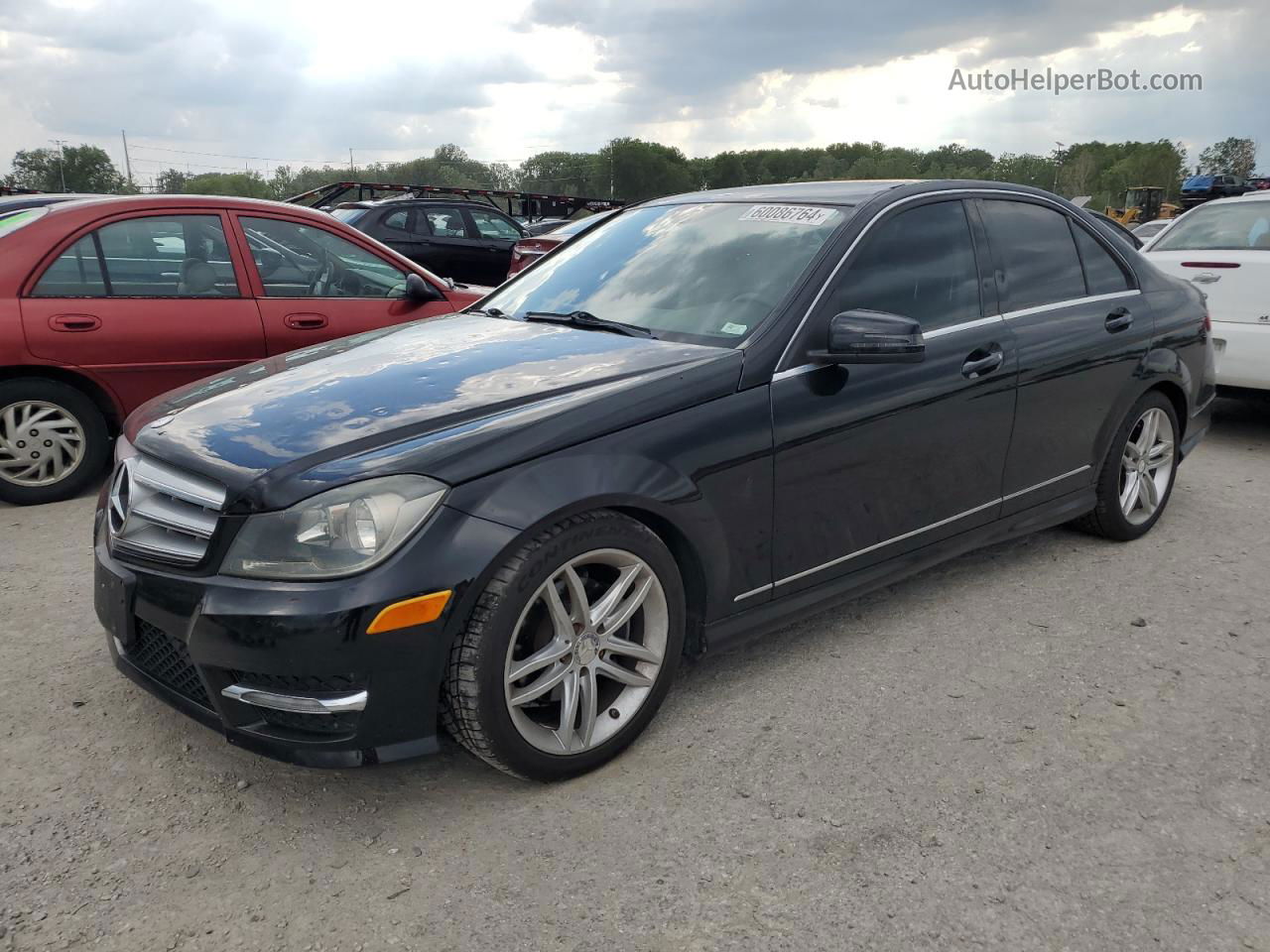 2012 Mercedes-benz C 300 4matic Black vin: WDDGF8BB7CR207078