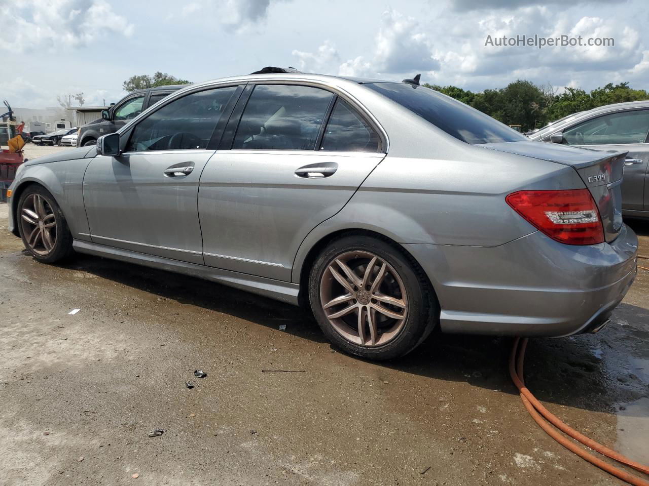 2012 Mercedes-benz C 300 4matic Silver vin: WDDGF8BB7CR225998