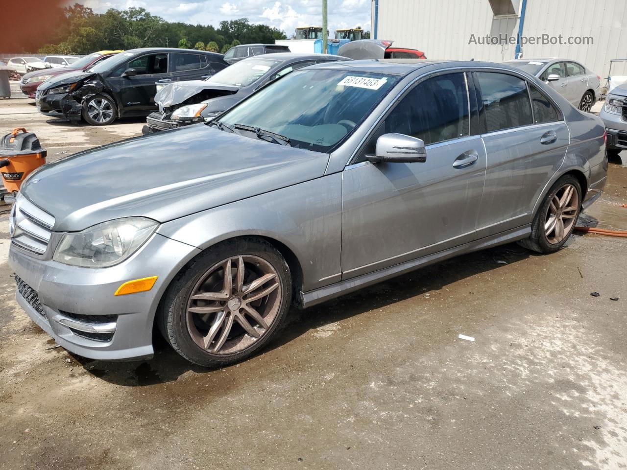 2012 Mercedes-benz C 300 4matic Silver vin: WDDGF8BB7CR225998