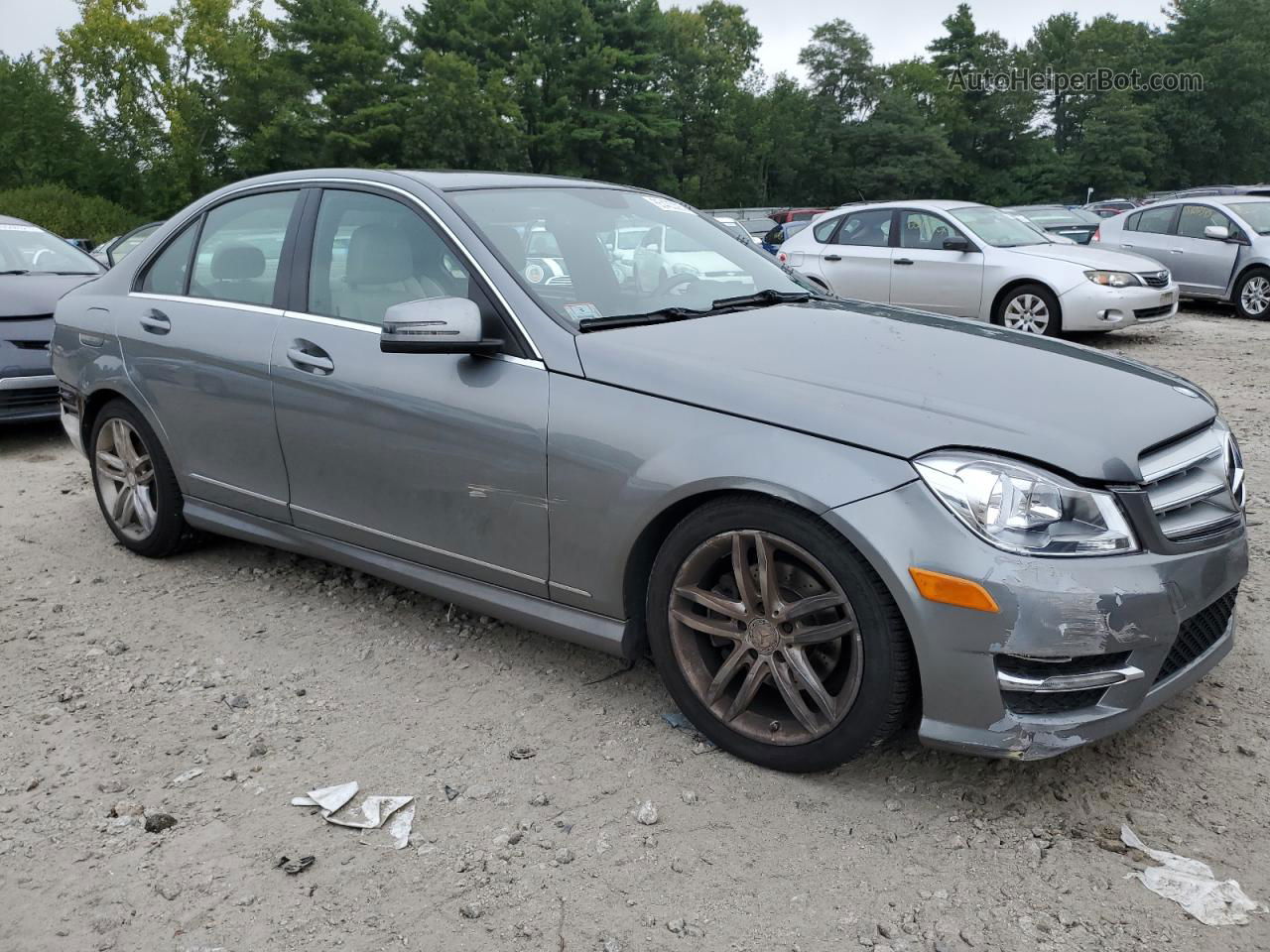 2012 Mercedes-benz C 300 4matic Silver vin: WDDGF8BB7CR239965