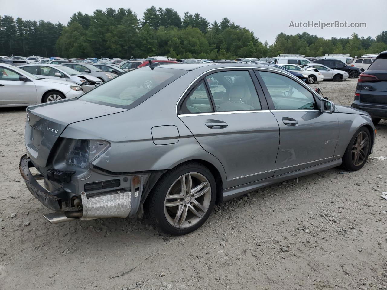 2012 Mercedes-benz C 300 4matic Silver vin: WDDGF8BB7CR239965