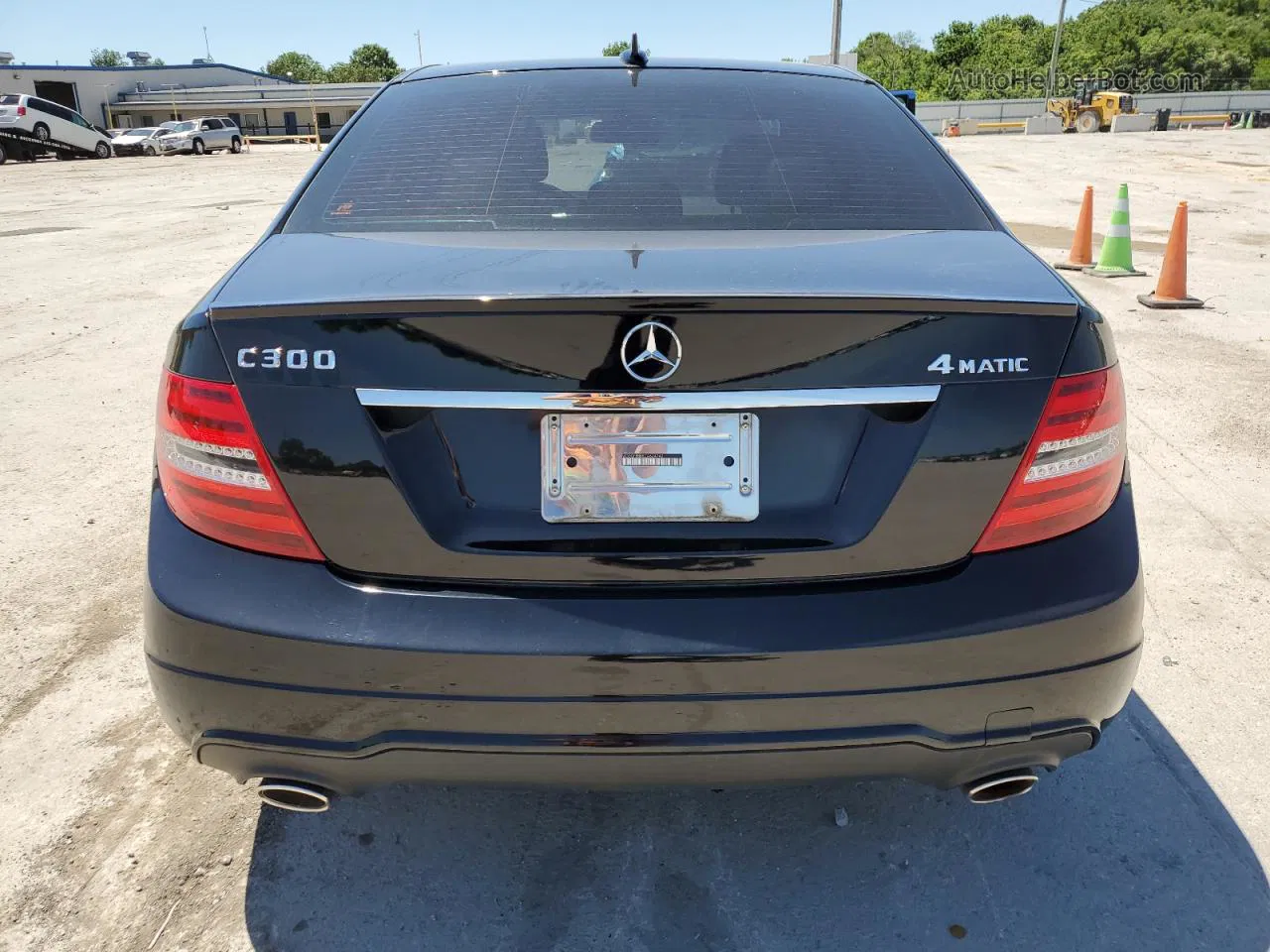 2012 Mercedes-benz C 300 4matic Black vin: WDDGF8BB8CA624742