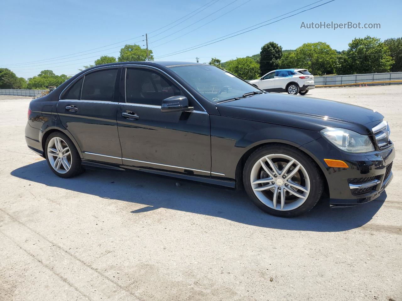 2012 Mercedes-benz C 300 4matic Black vin: WDDGF8BB8CA624742