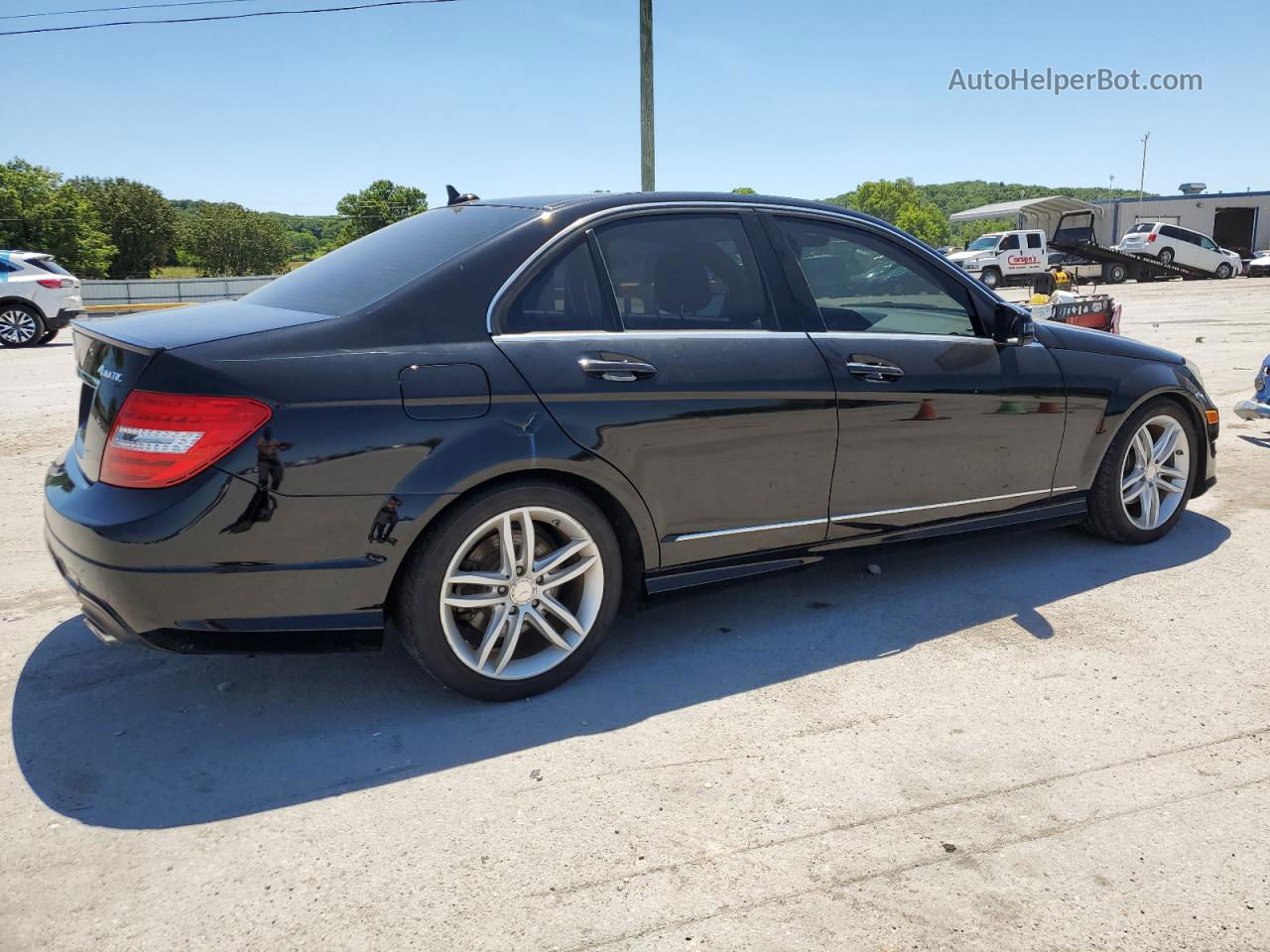 2012 Mercedes-benz C 300 4matic Black vin: WDDGF8BB8CA624742