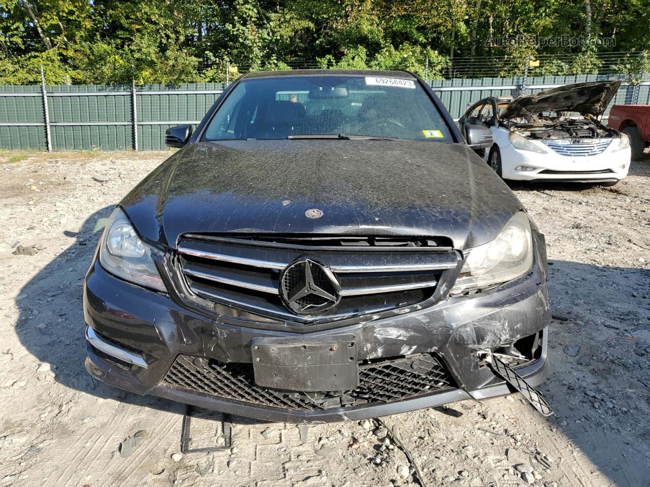 2012 Mercedes-benz C 300 4matic Black vin: WDDGF8BB8CA703621