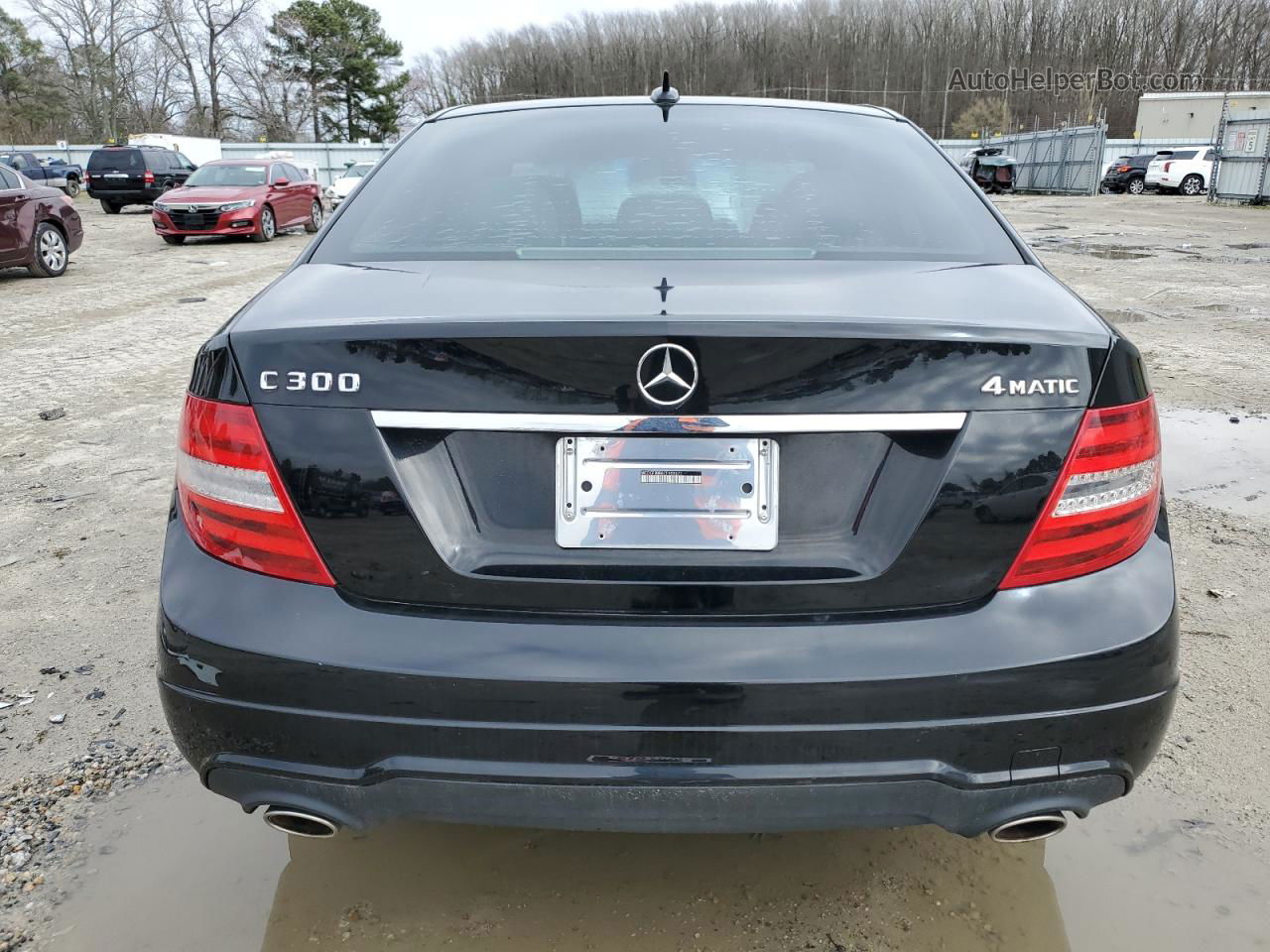 2012 Mercedes-benz C 300 4matic Черный vin: WDDGF8BB8CF909671