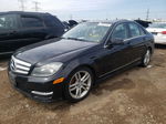 2012 Mercedes-benz C 300 4matic Черный vin: WDDGF8BB8CR193434