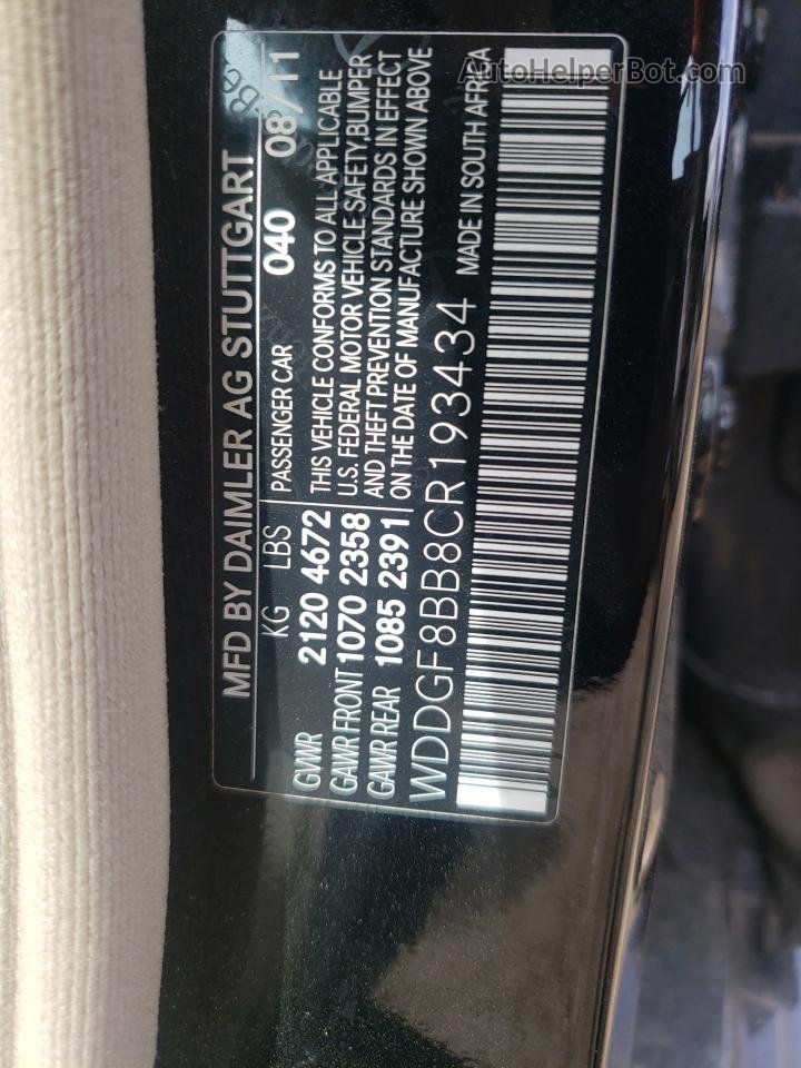 2012 Mercedes-benz C 300 4matic Black vin: WDDGF8BB8CR193434