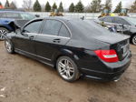 2012 Mercedes-benz C 300 4matic Black vin: WDDGF8BB8CR201516