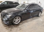 2012 Mercedes-benz C 300 4matic Black vin: WDDGF8BB8CR213617