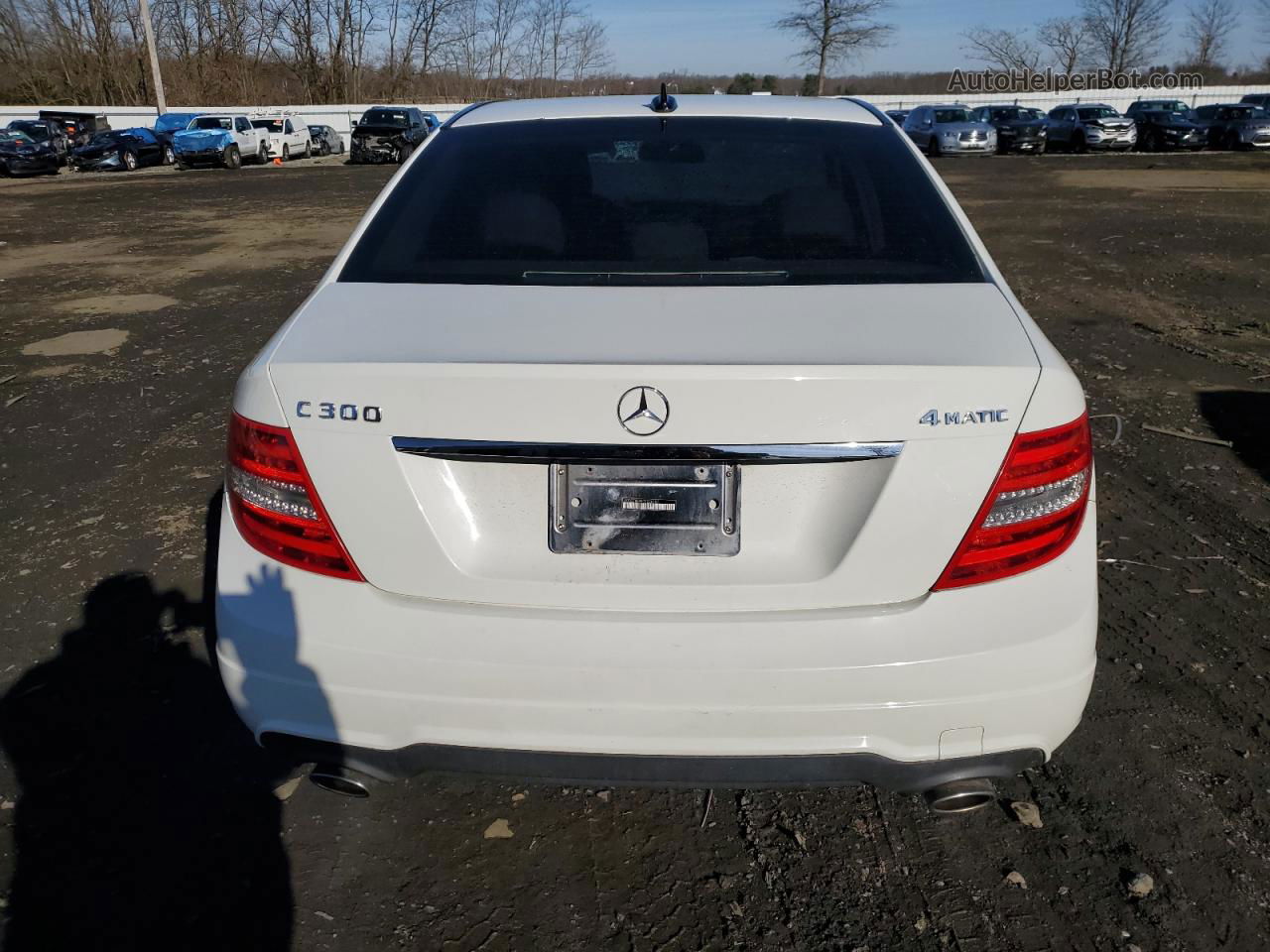 2012 Mercedes-benz C 300 4matic White vin: WDDGF8BB8CR226187