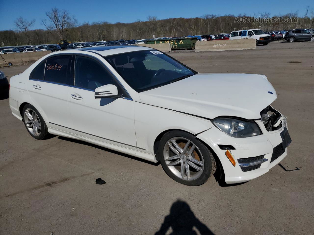 2012 Mercedes-benz C 300 4matic White vin: WDDGF8BB8CR226884