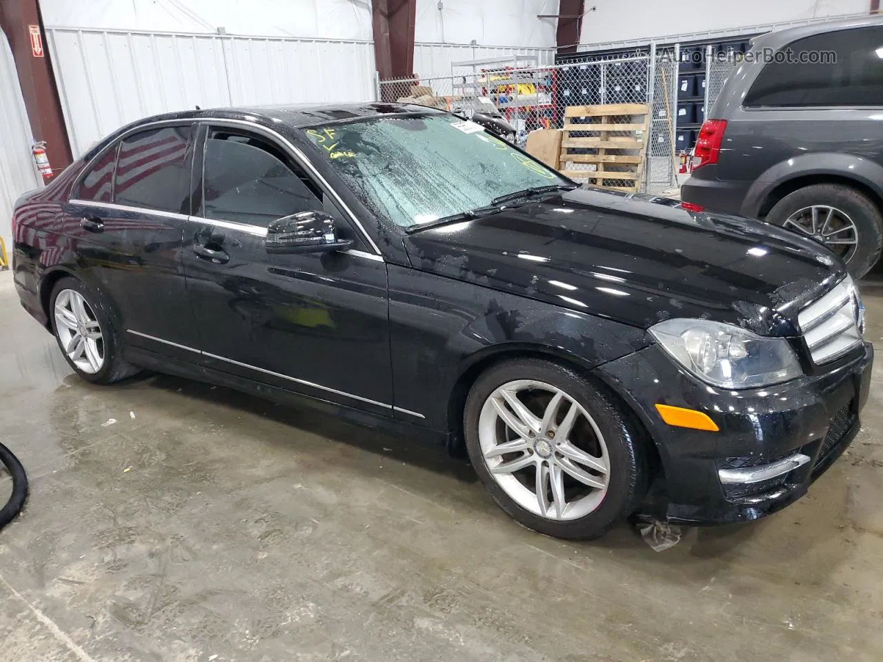 2012 Mercedes-benz C 300 4matic Black vin: WDDGF8BB8CR238291