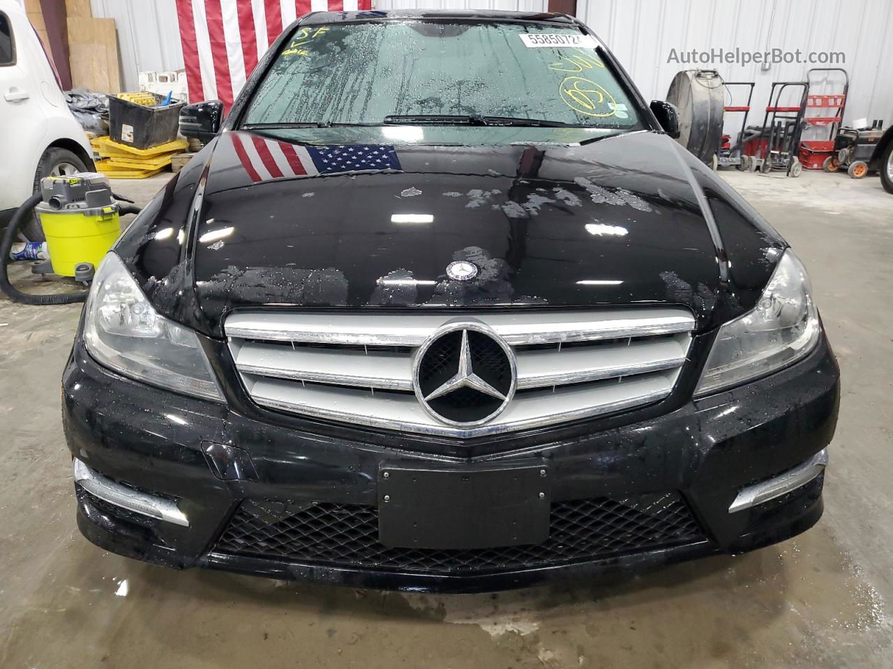 2012 Mercedes-benz C 300 4matic Black vin: WDDGF8BB8CR238291