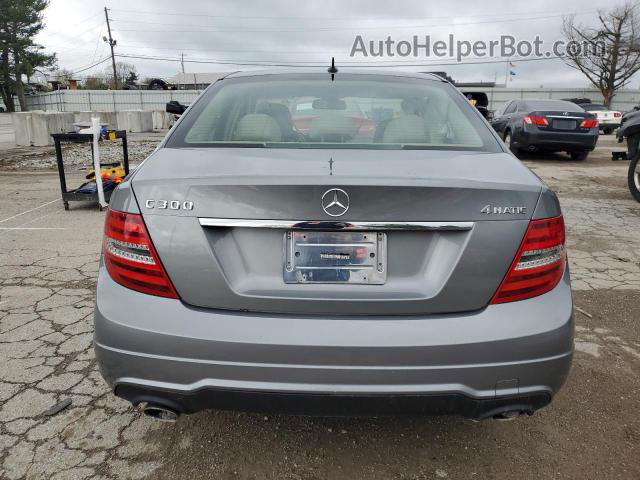 2012 Mercedes-benz C 300 4matic Gray vin: WDDGF8BB8CR239893