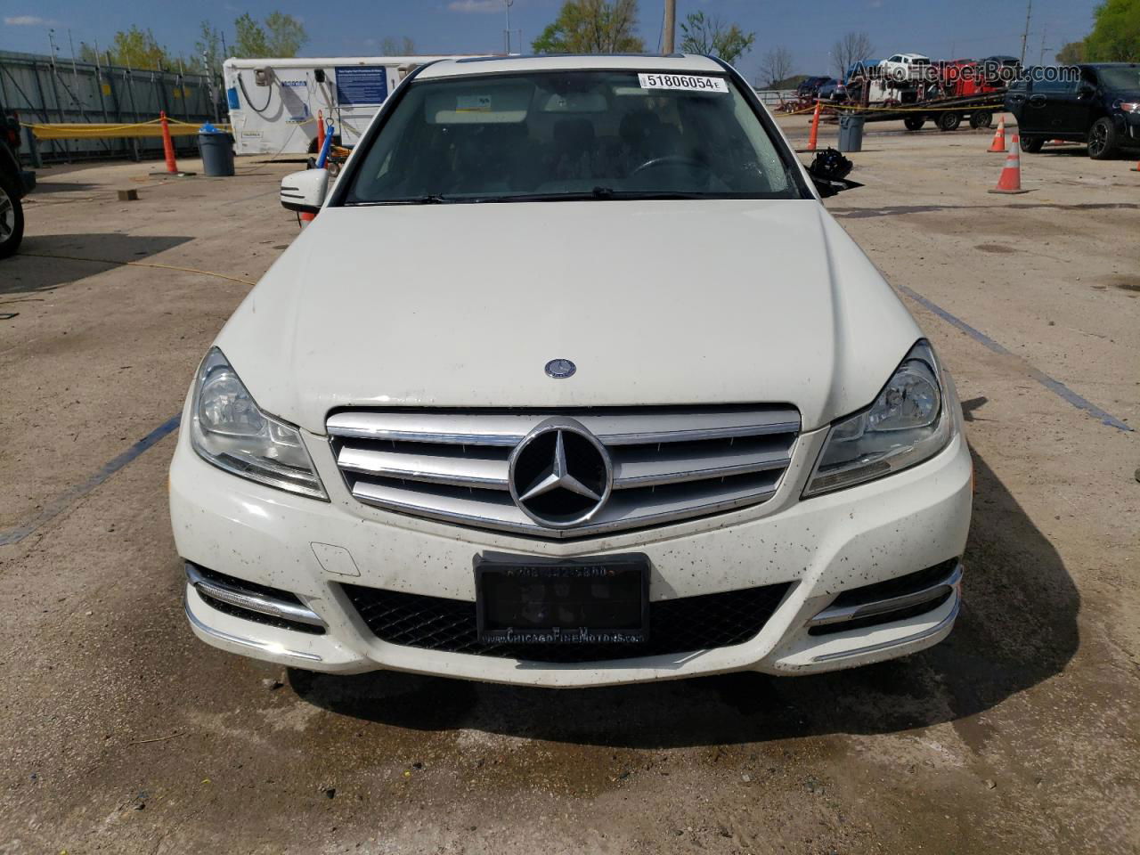 2012 Mercedes-benz C 300 4matic White vin: WDDGF8BB9CA655224