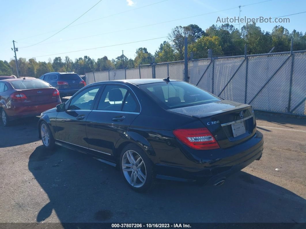 2012 Mercedes-benz C 300 Sport 4matic/luxury 4matic Black vin: WDDGF8BB9CA690636