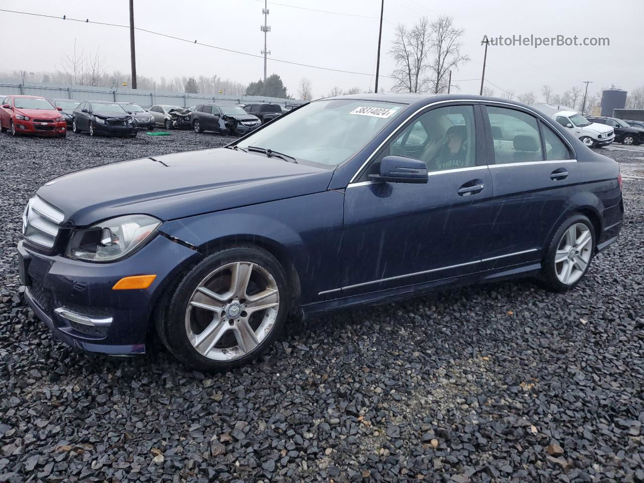 2012 Mercedes-benz C 300 4matic Синий vin: WDDGF8BB9CF878768