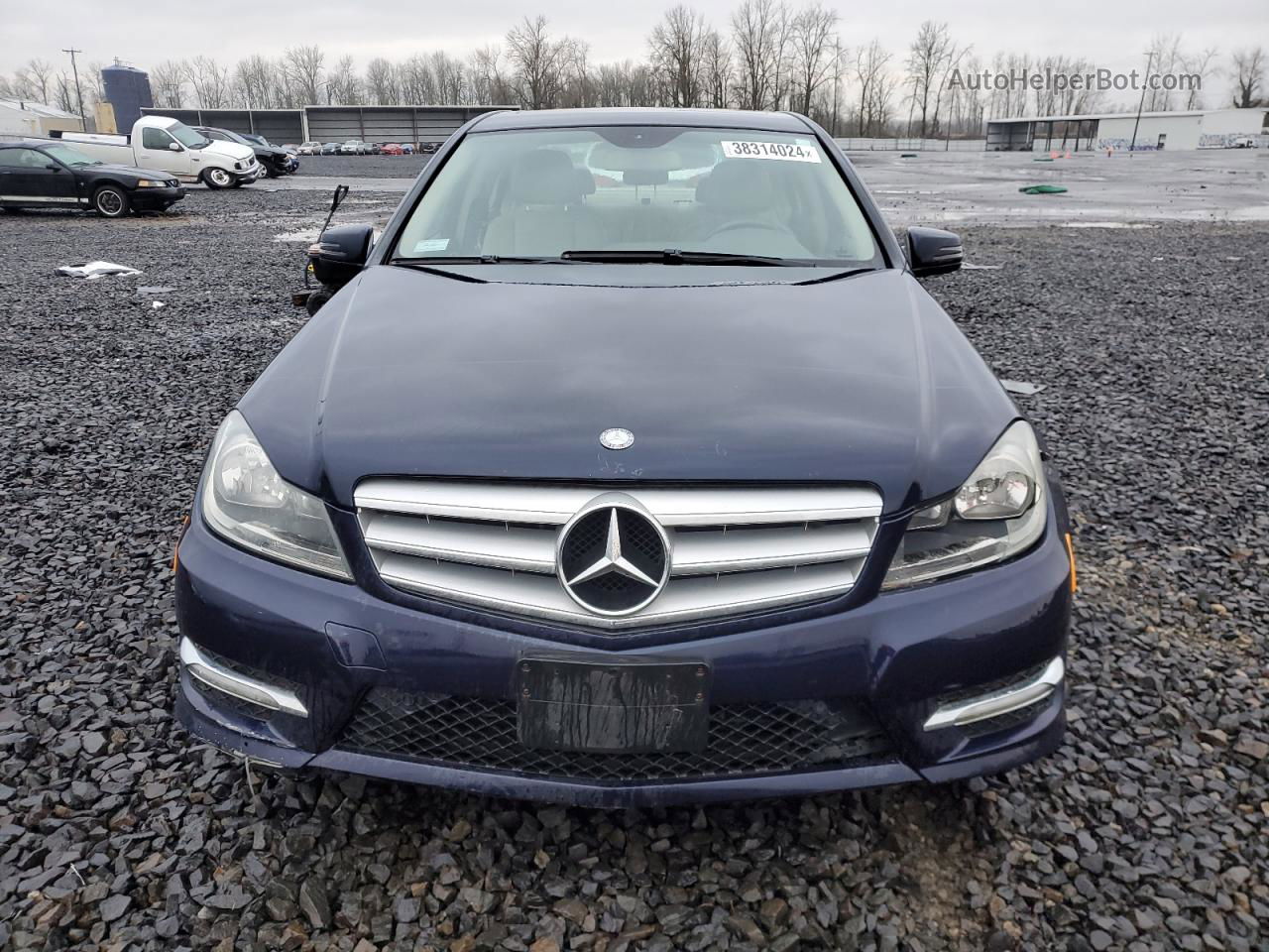 2012 Mercedes-benz C 300 4matic Синий vin: WDDGF8BB9CF878768