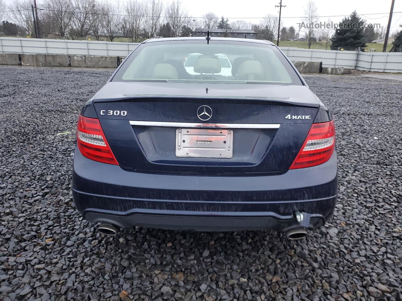 2012 Mercedes-benz C 300 4matic Синий vin: WDDGF8BB9CF878768