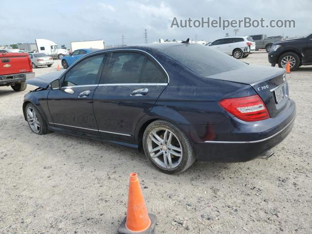 2012 Mercedes-benz C 300 4matic Синий vin: WDDGF8BB9CF920727