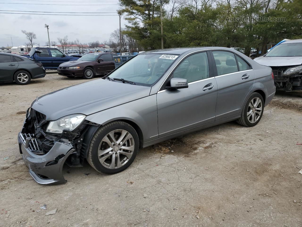 2012 Mercedes-benz C 300 4matic Серый vin: WDDGF8BB9CR235691