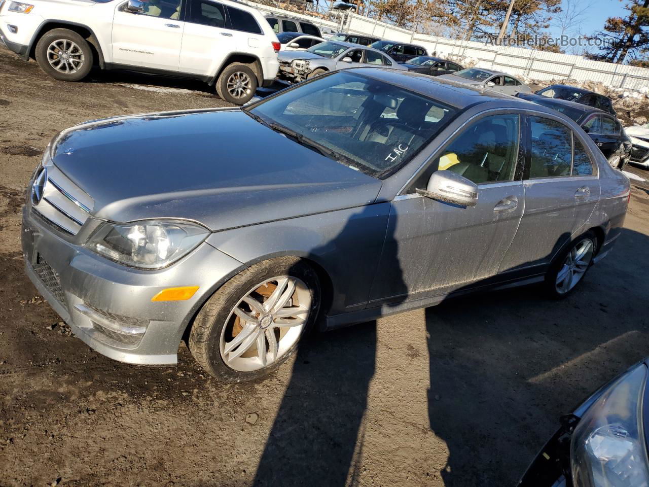 2012 Mercedes-benz C 300 4matic Gray vin: WDDGF8BB9CR236355