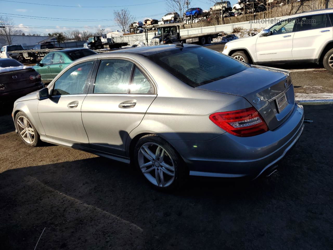 2012 Mercedes-benz C 300 4matic Gray vin: WDDGF8BB9CR236355