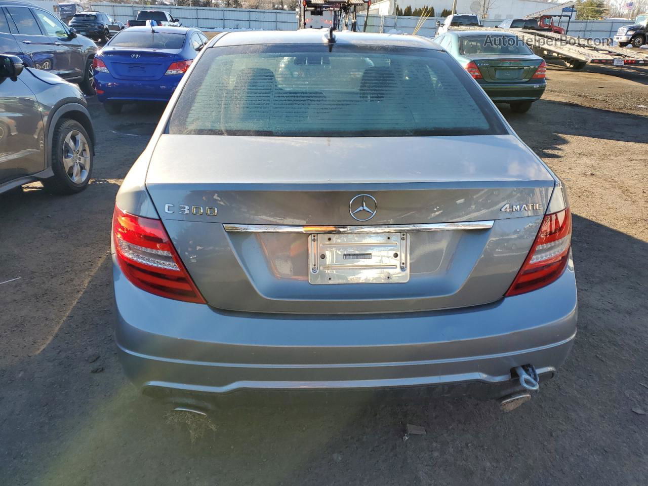 2012 Mercedes-benz C 300 4matic Gray vin: WDDGF8BB9CR236355