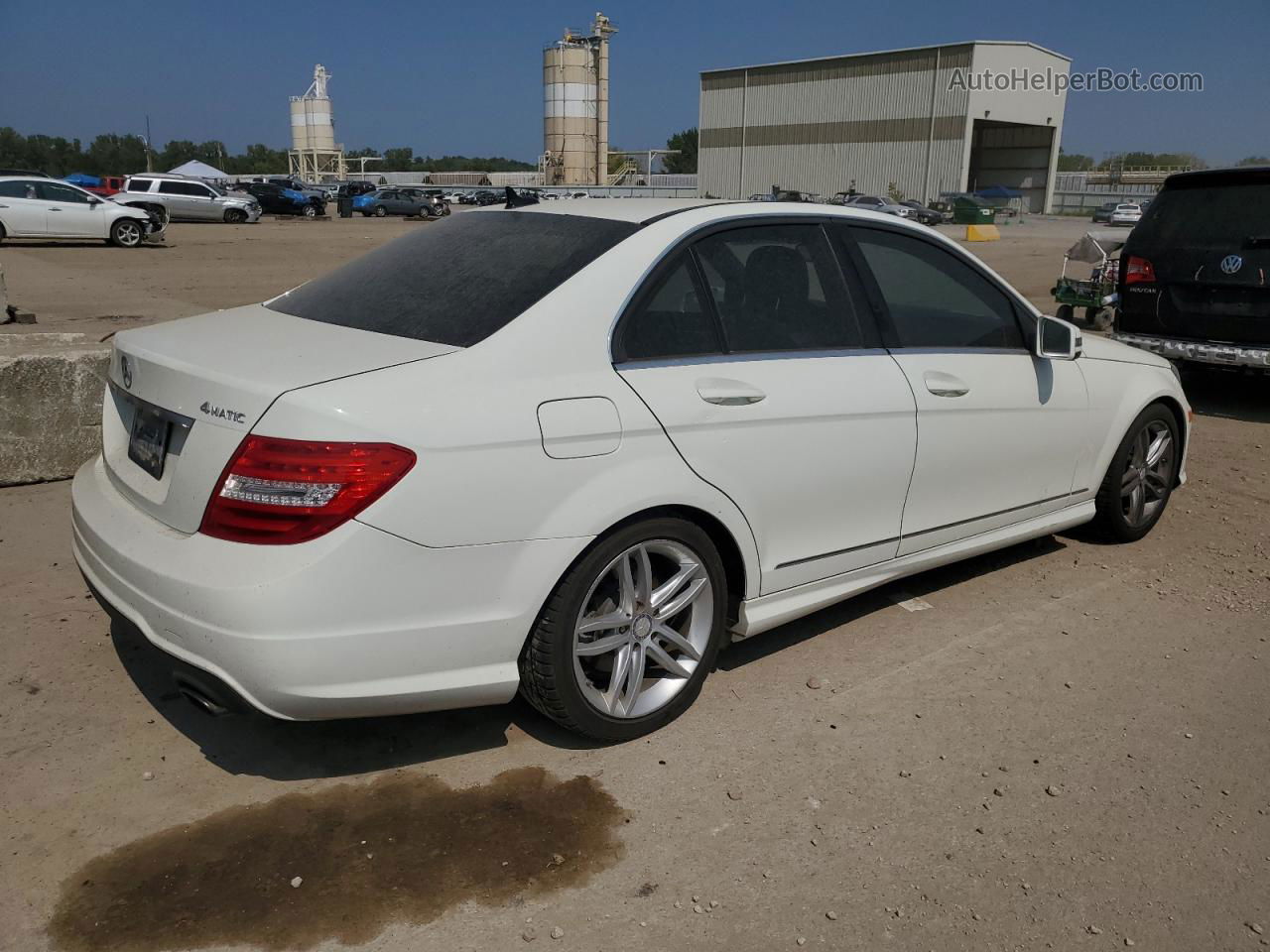 2012 Mercedes-benz C 300 4matic White vin: WDDGF8BB9CR237425