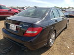 2012 Mercedes-benz C 300 4matic Black vin: WDDGF8BBXCA638853