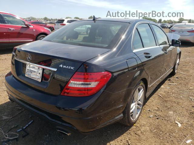 2012 Mercedes-benz C 300 4matic Black vin: WDDGF8BBXCA638853