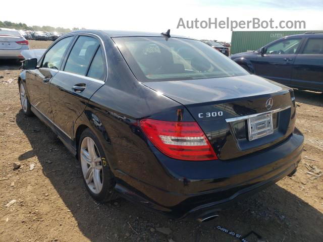 2012 Mercedes-benz C 300 4matic Black vin: WDDGF8BBXCA638853