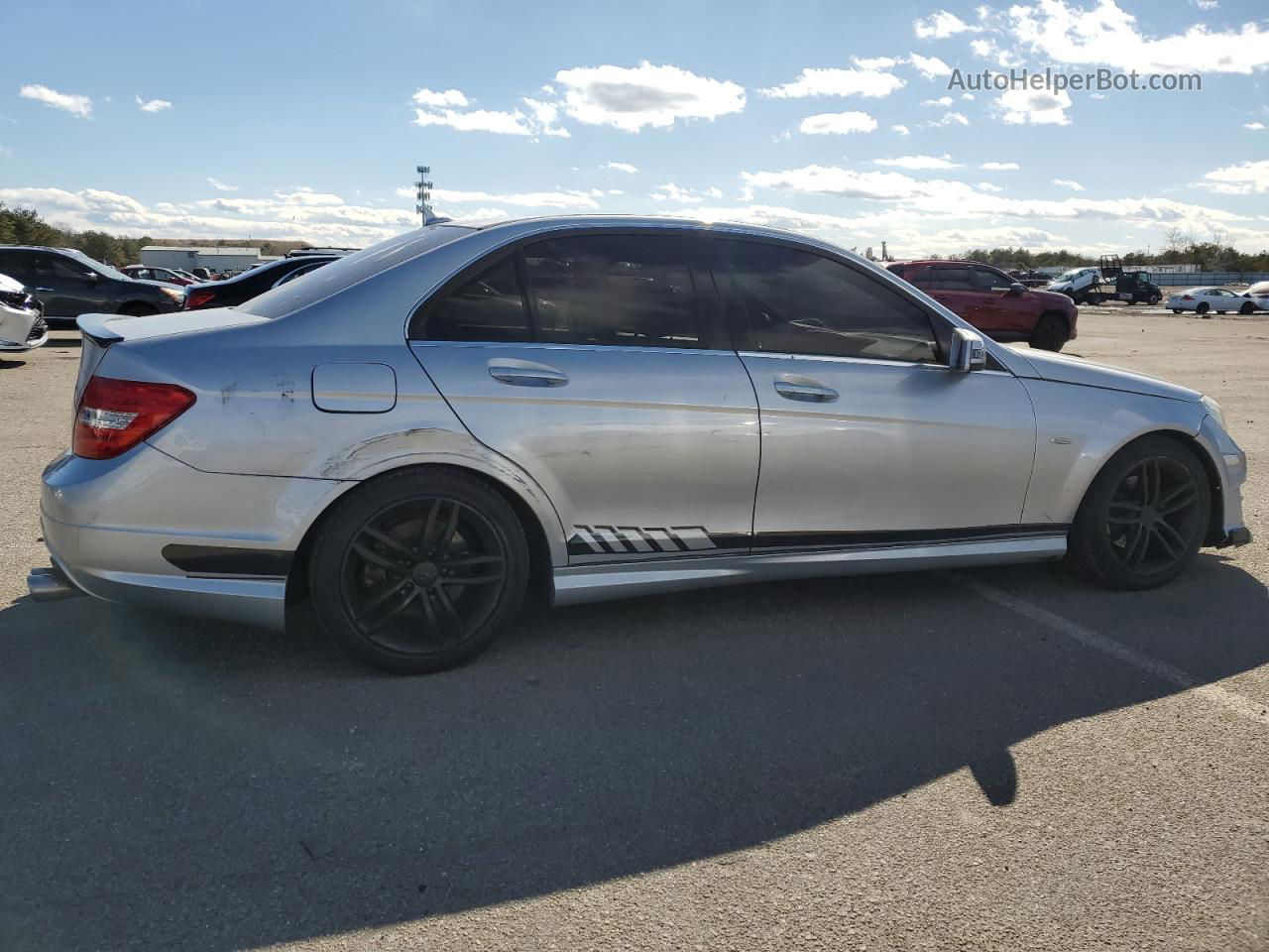 2012 Mercedes-benz C 300 4matic Серебряный vin: WDDGF8BBXCA699782