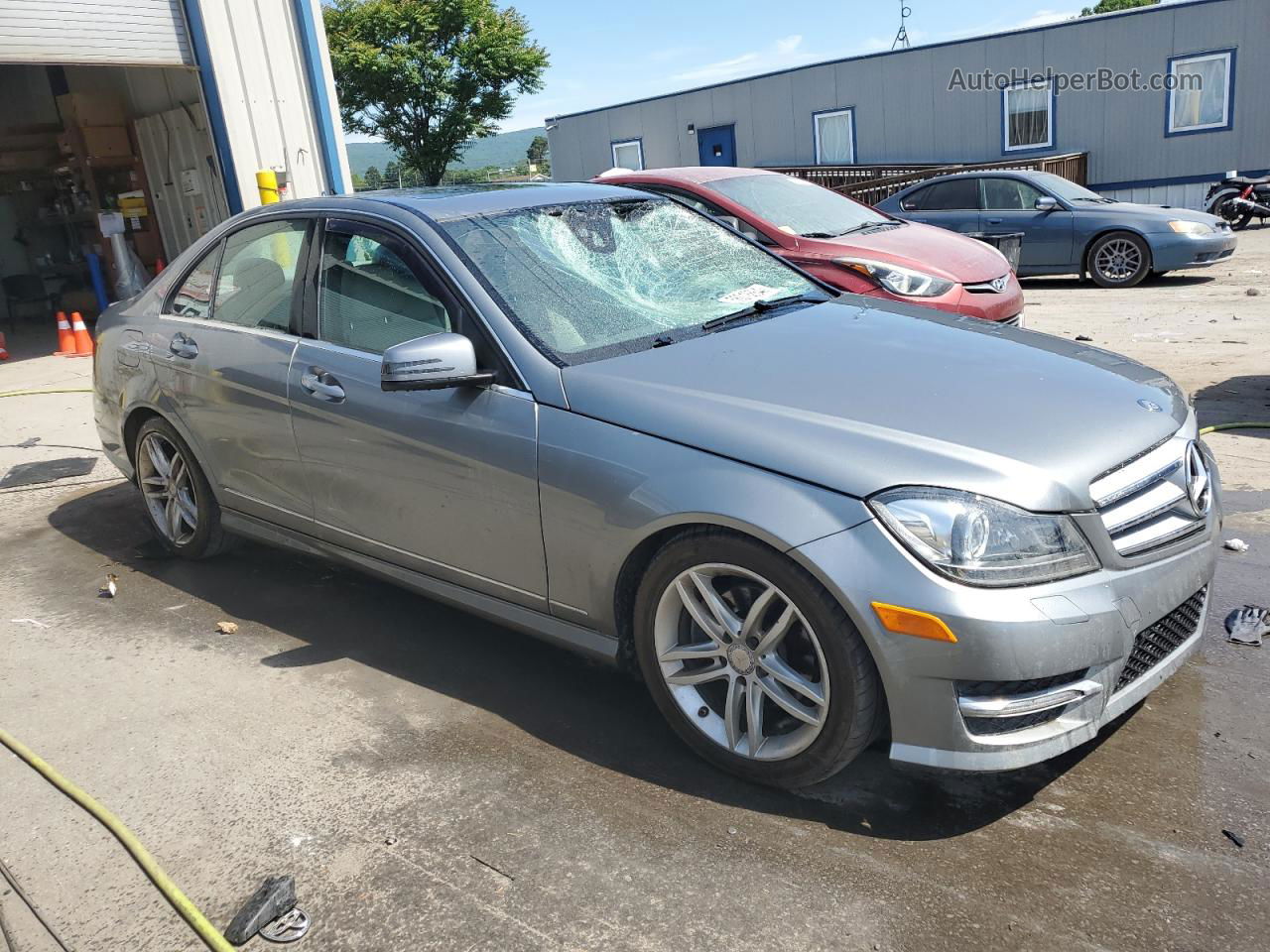 2012 Mercedes-benz C 300 4matic Silver vin: WDDGF8BBXCF857038