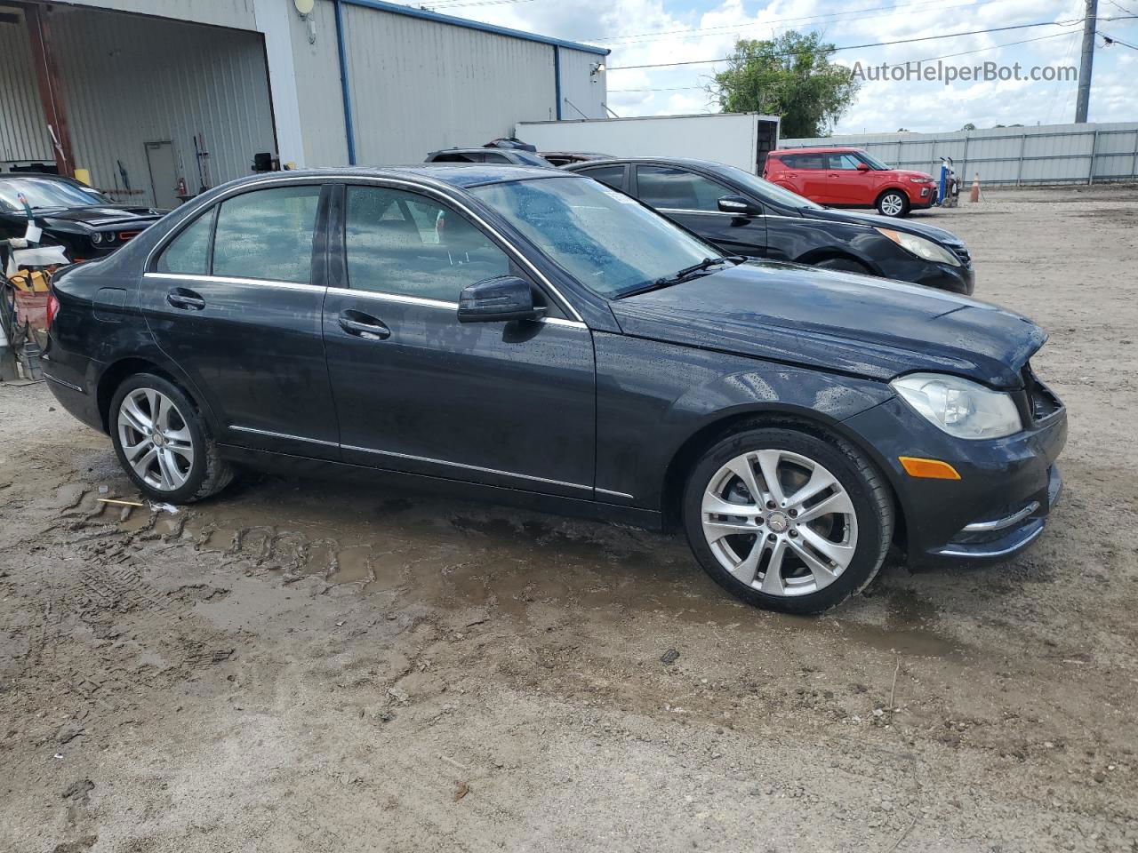 2012 Mercedes-benz C 300 4matic Charcoal vin: WDDGF8BBXCF857606