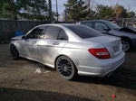 2012 Mercedes-benz C 300 4matic Silver vin: WDDGF8BBXCR200500