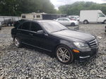 2012 Mercedes-benz C 300 4matic Black vin: WDDGF8BBXCR212971