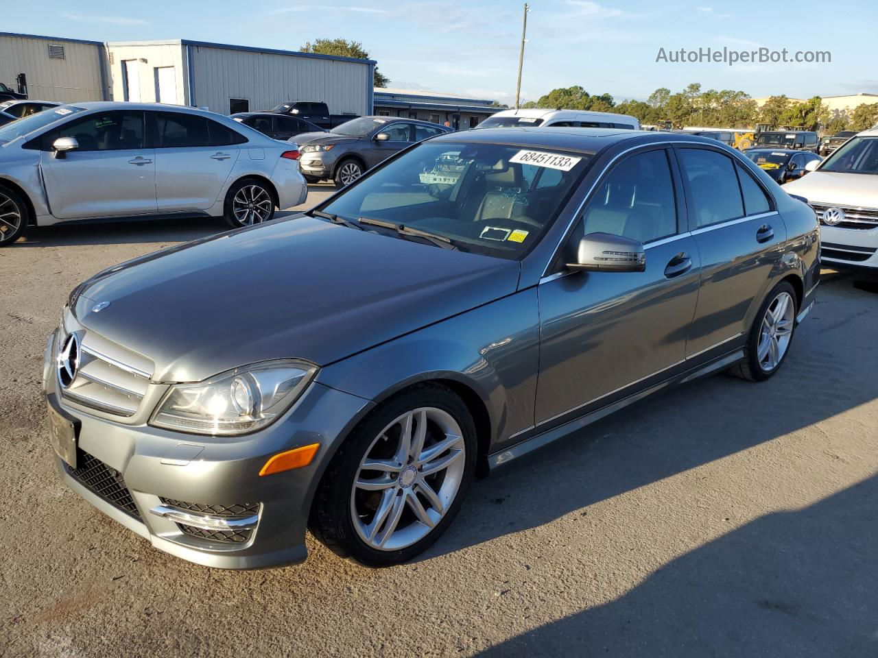 2012 Mercedes-benz C 300 4matic Серый vin: WDDGF8BBXCR213098