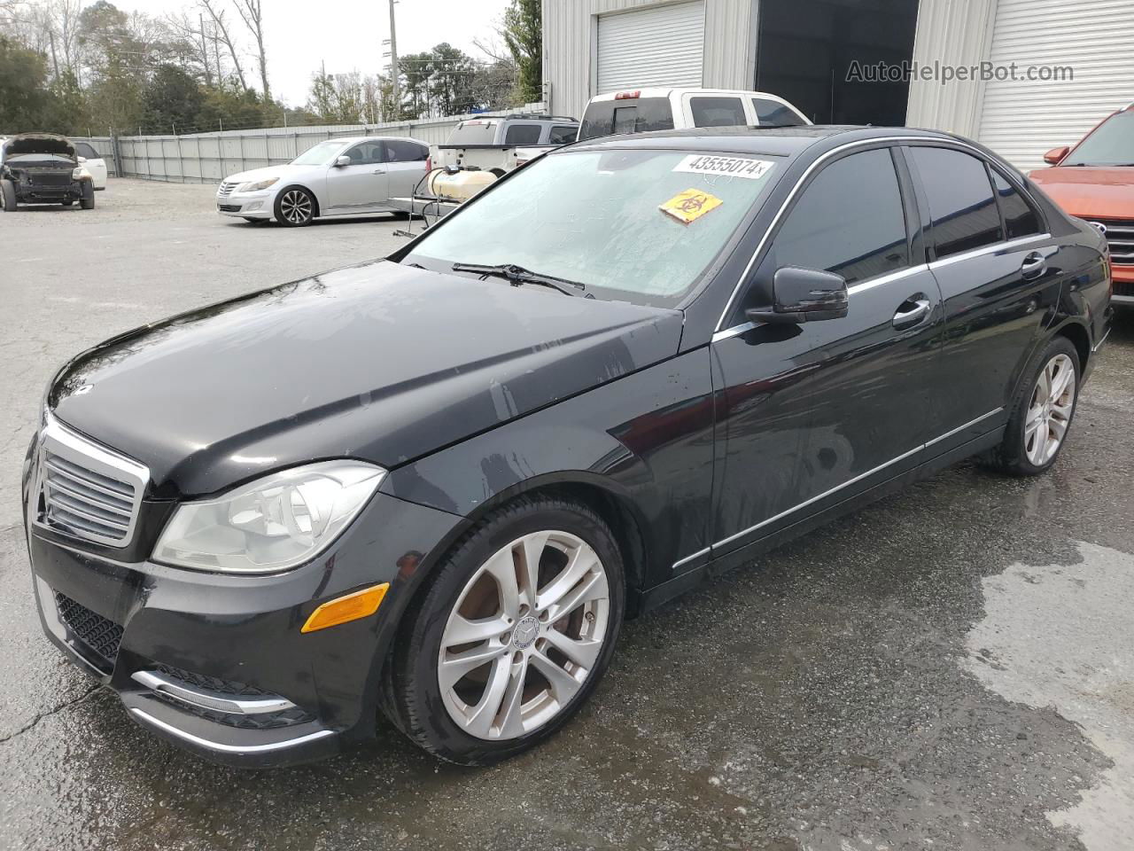 2012 Mercedes-benz C 300 4matic Black vin: WDDGF8BBXCR233898