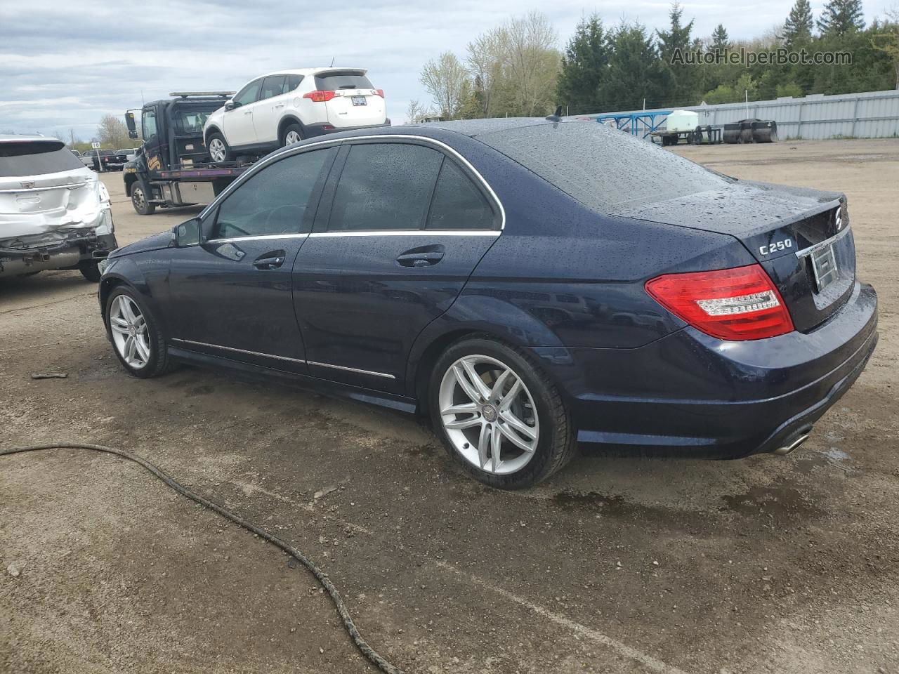 2012 Mercedes-benz C 250 4matic Blue vin: WDDGF8FB2CF877116