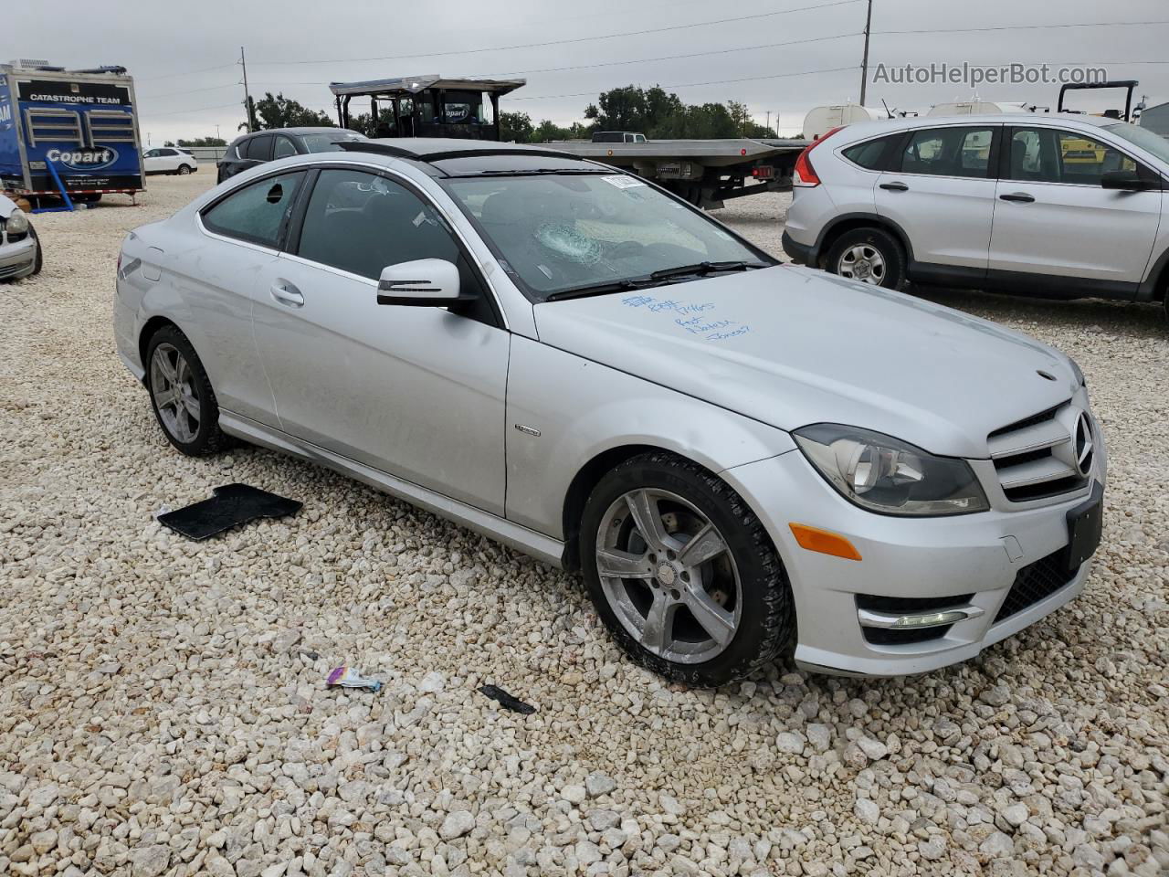 2012 Mercedes-benz C 250 Silver vin: WDDGJ4HB0CF925023