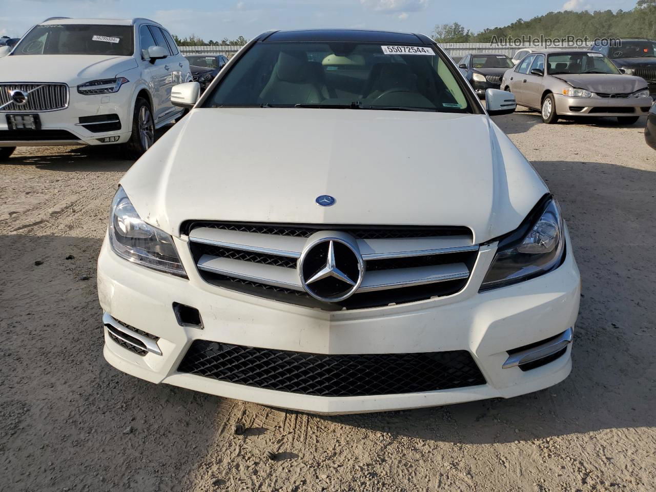 2012 Mercedes-benz C 250 White vin: WDDGJ4HB1CF747493