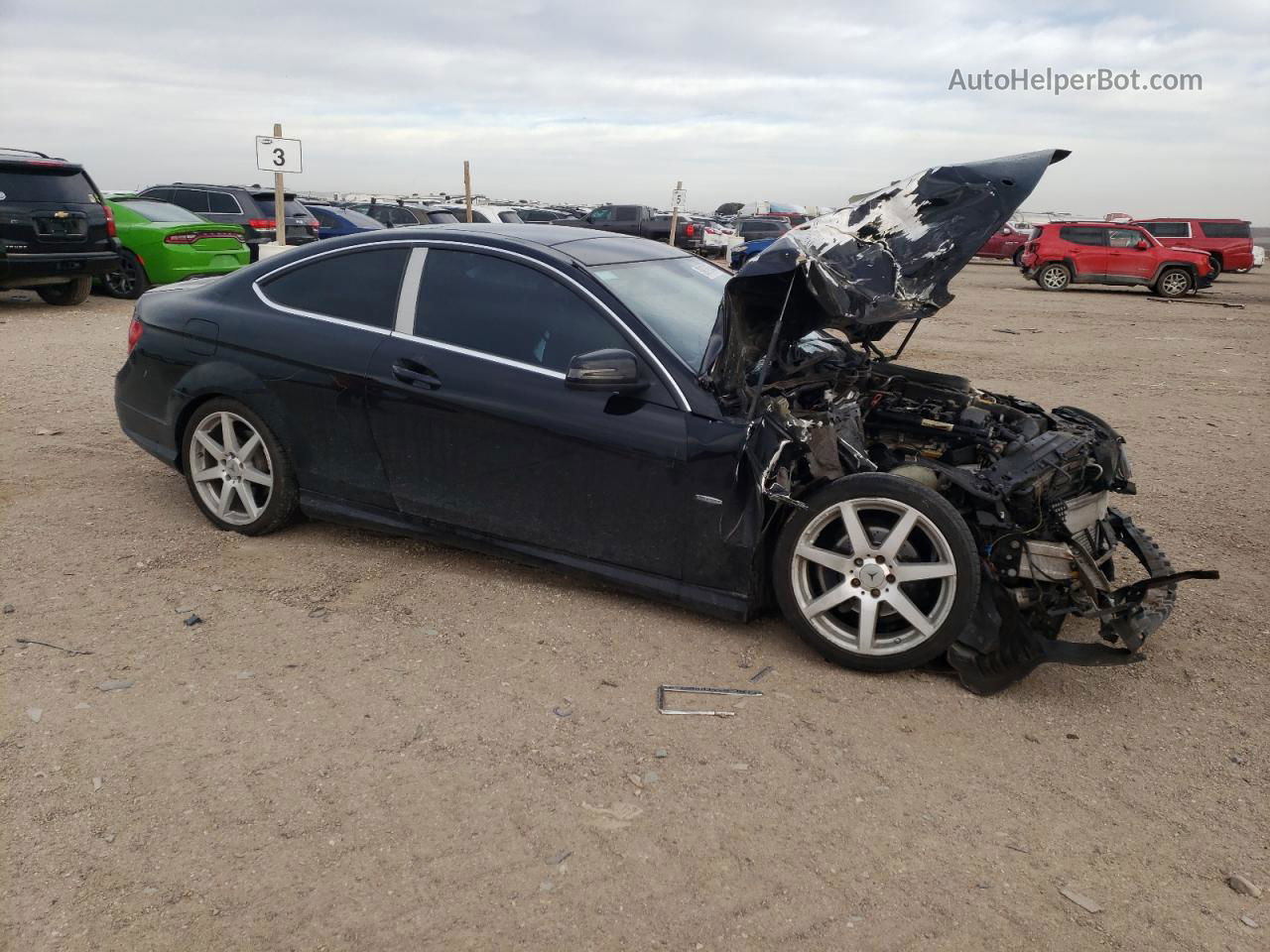 2012 Mercedes-benz C 250 Black vin: WDDGJ4HB1CF873711