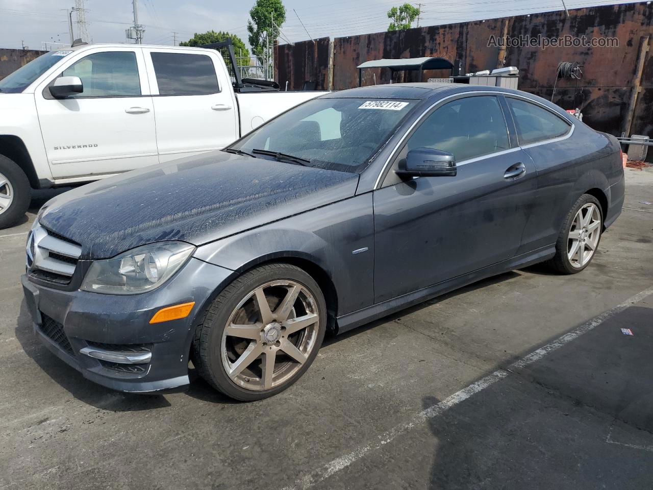 2012 Mercedes-benz C 250 Gray vin: WDDGJ4HB2CF746627