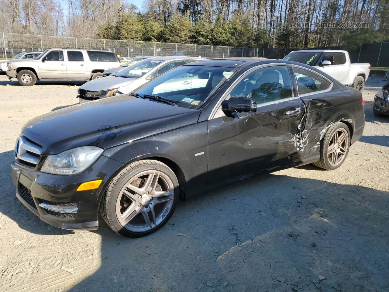 2012 Mercedes-benz C 250 Black vin: WDDGJ4HB5CF672667