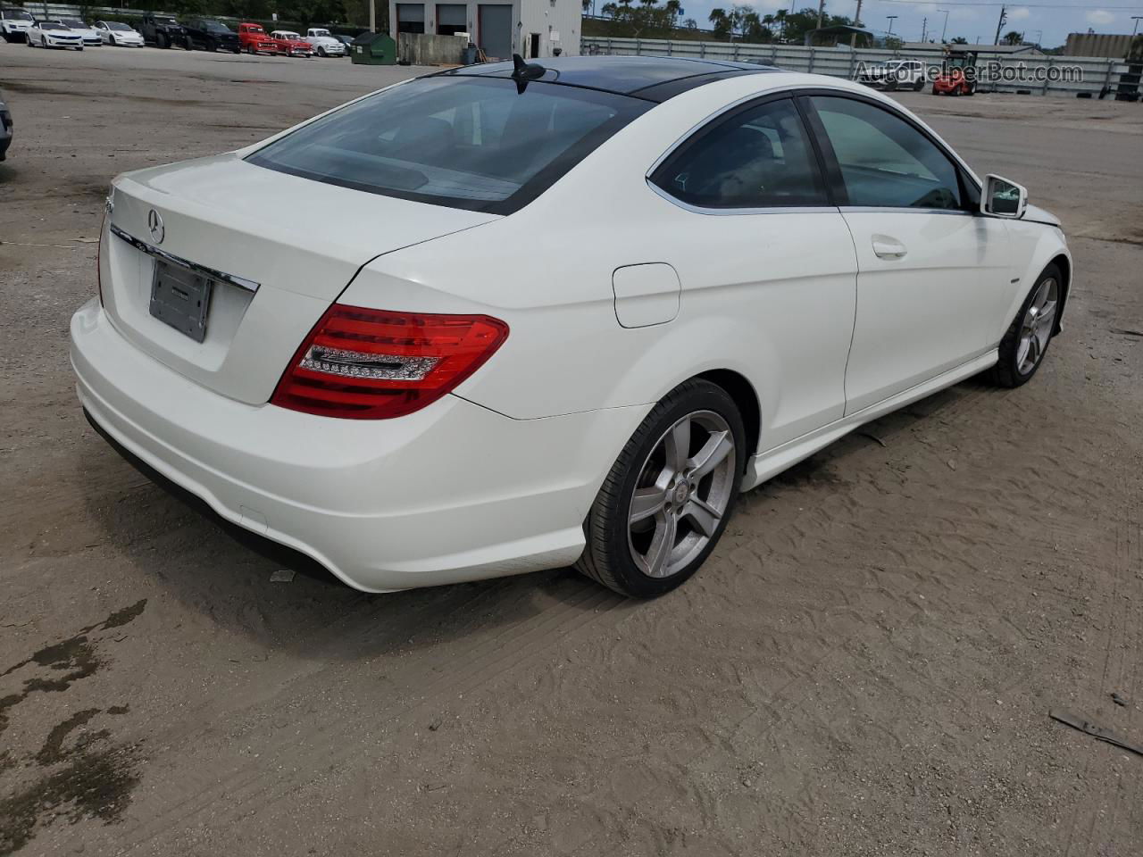 2012 Mercedes-benz C 250 White vin: WDDGJ4HB6CF744041